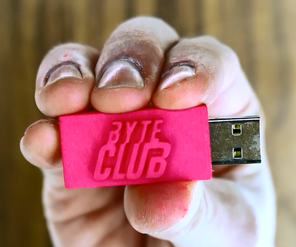 3D Printed BYTE CLUB Flash Drive