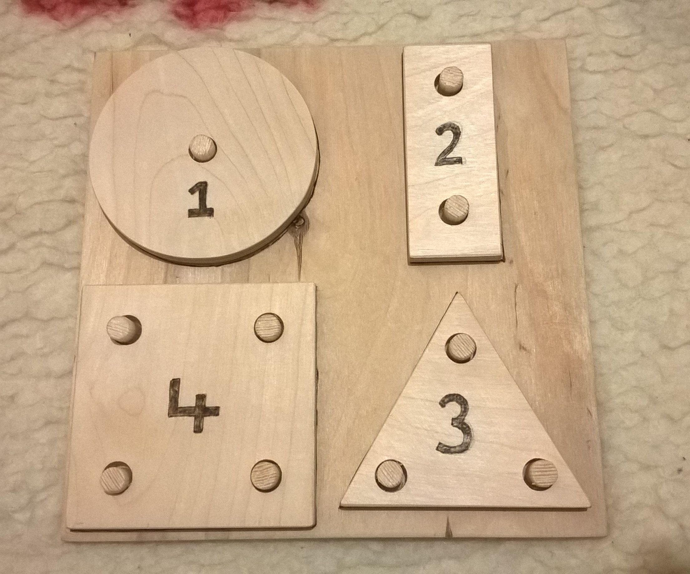 Early Learning Shapes and Numbers Toy Influenced by Montessori