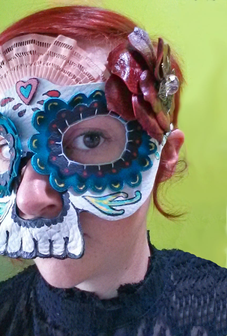 Leather Calavera Mask