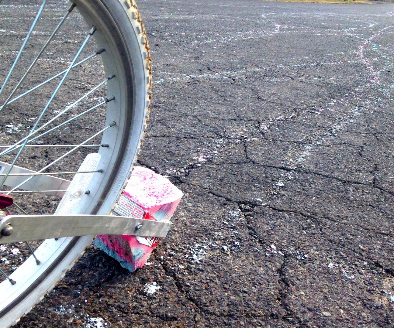 Chalk-O-Lot, the Mega Sidewalk Bike Chalk Grinder With Street Chalk!
