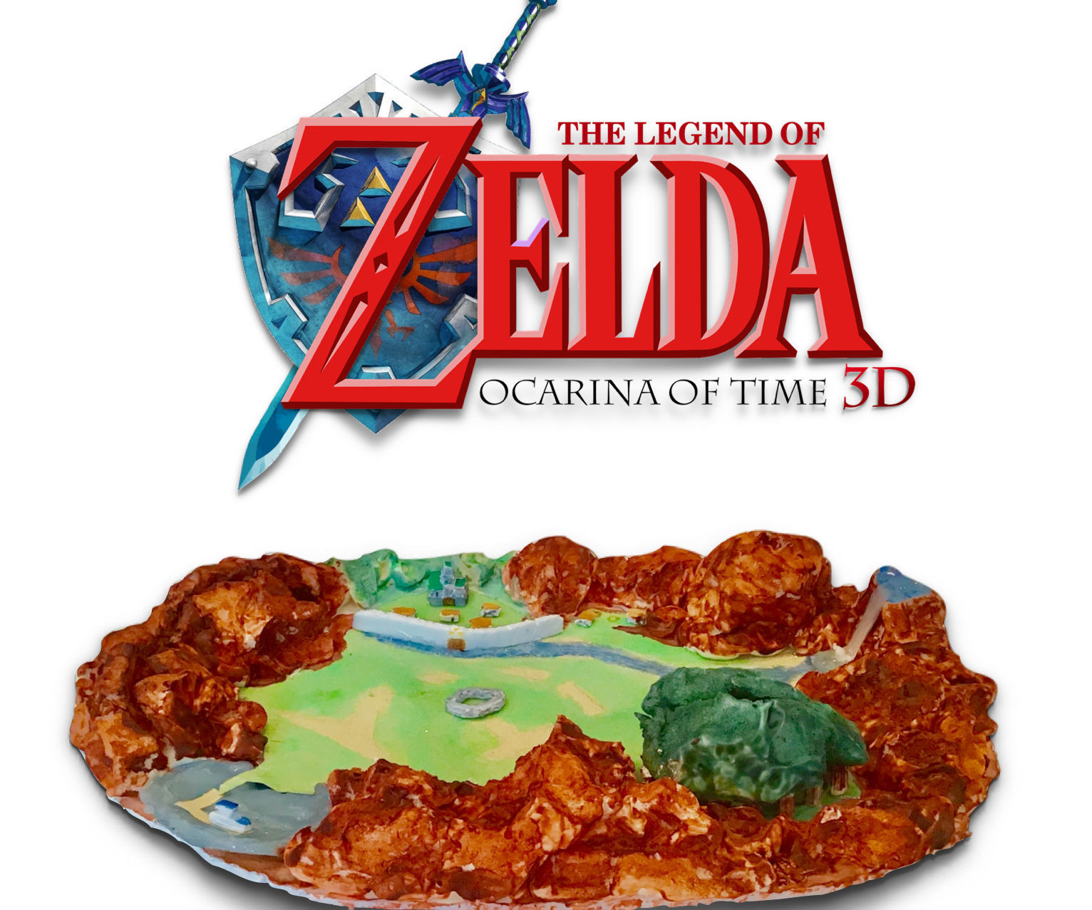 3D Hyrule Map From the Legend of Zelda: Ocarina of Time