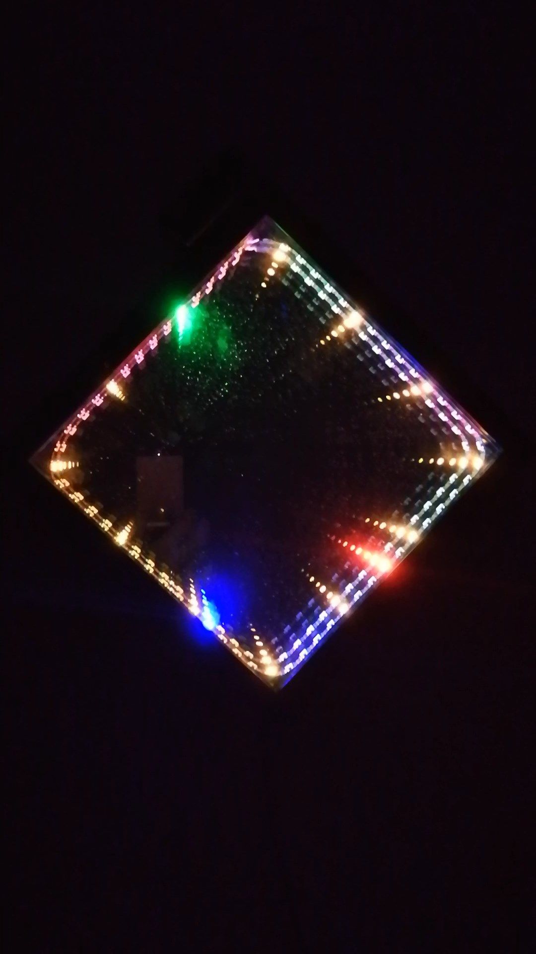 Infinity Mirror Wall Clock in IKEA Picture Frame 4 Steps Instructables