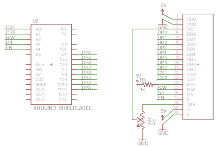 Arduino Powered GLCD (Graphic LCD) - I Made It at TechShop : 4 Steps ...