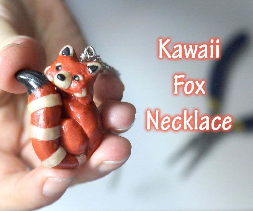 Tutorial: Fire Fox Necklace - Polymer Clay