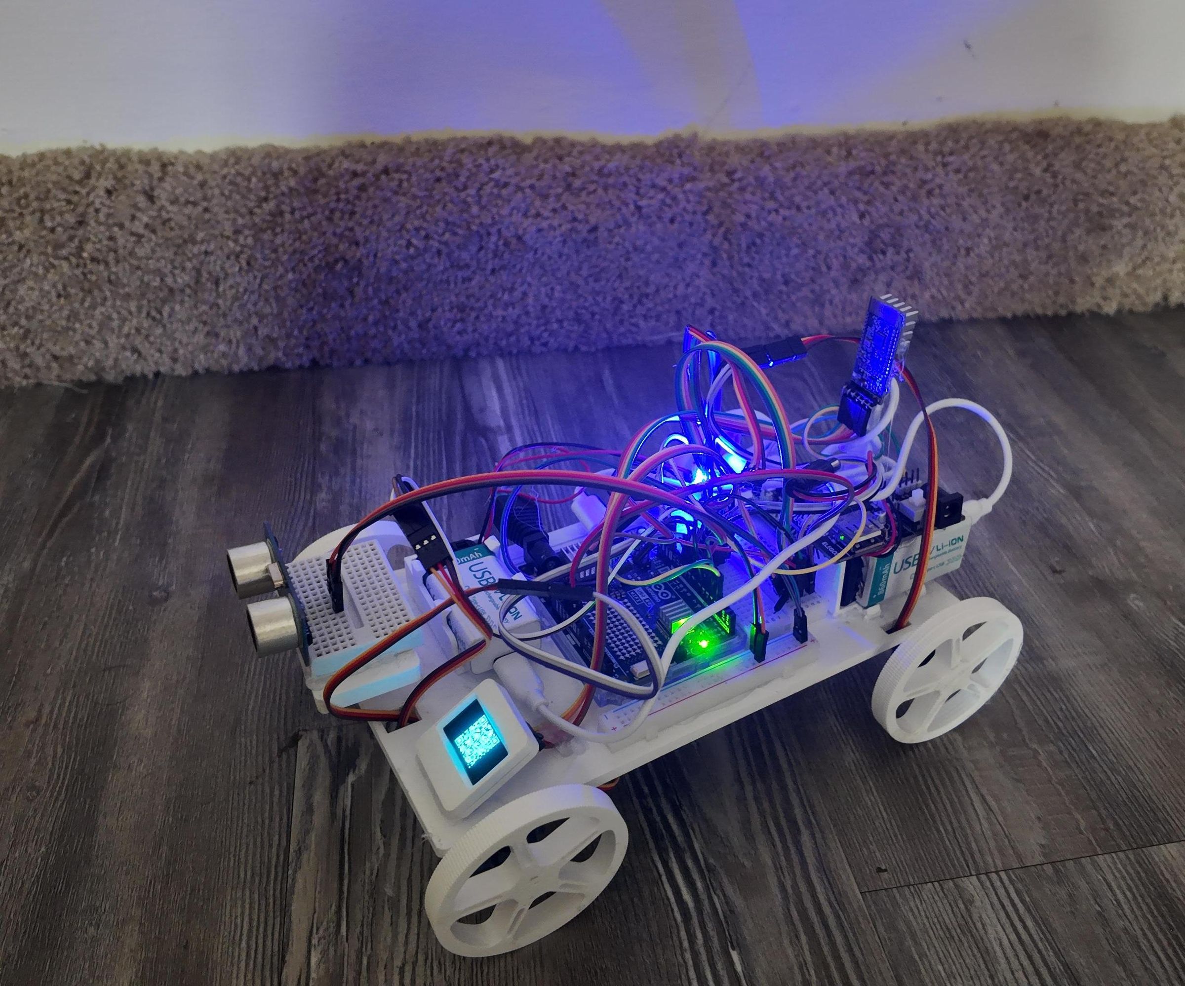 Fully Recycled Home Assistant Bluetooth Smart Car (3d Printed) With Wifi