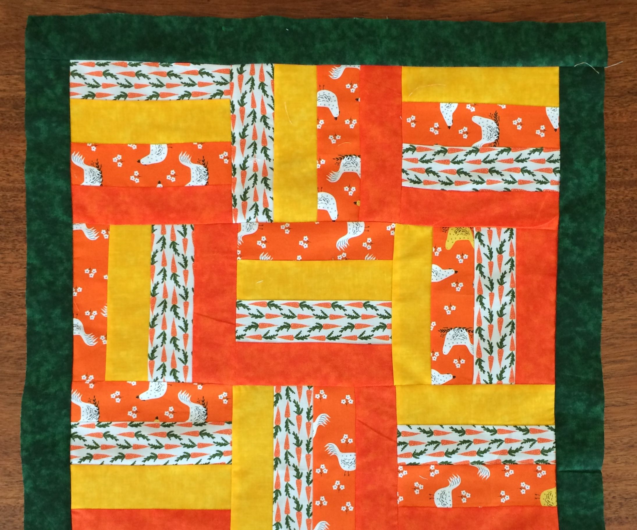 Cheery Mini Orange Strip Quilt