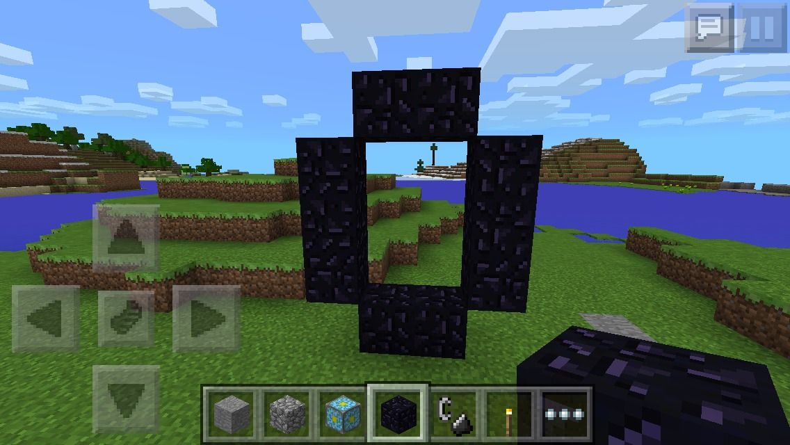 Nether Portals on Creative.