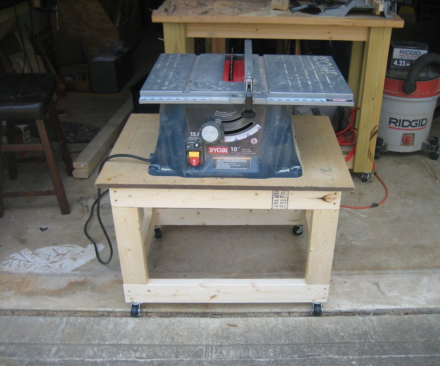MY SMALL TABLE SAW CART