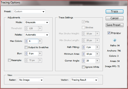 Step 3: Converting Your Image Into a Vector Using Live Trace