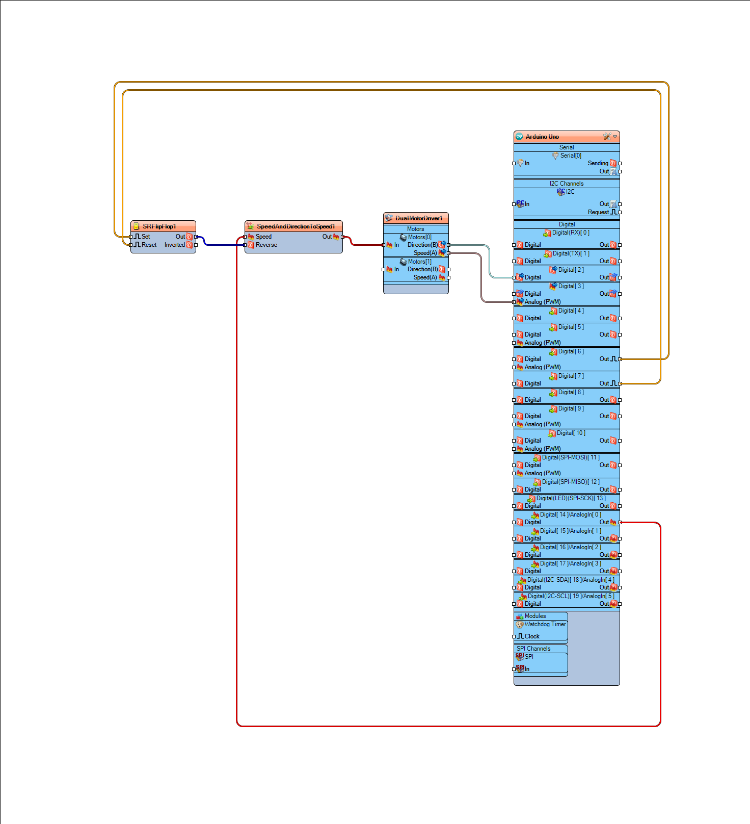 In Visuino Add AND Connect Components photo 6