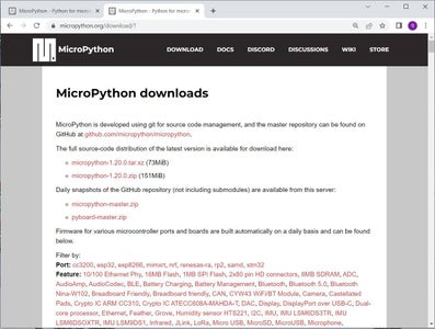 Installing MicroPython