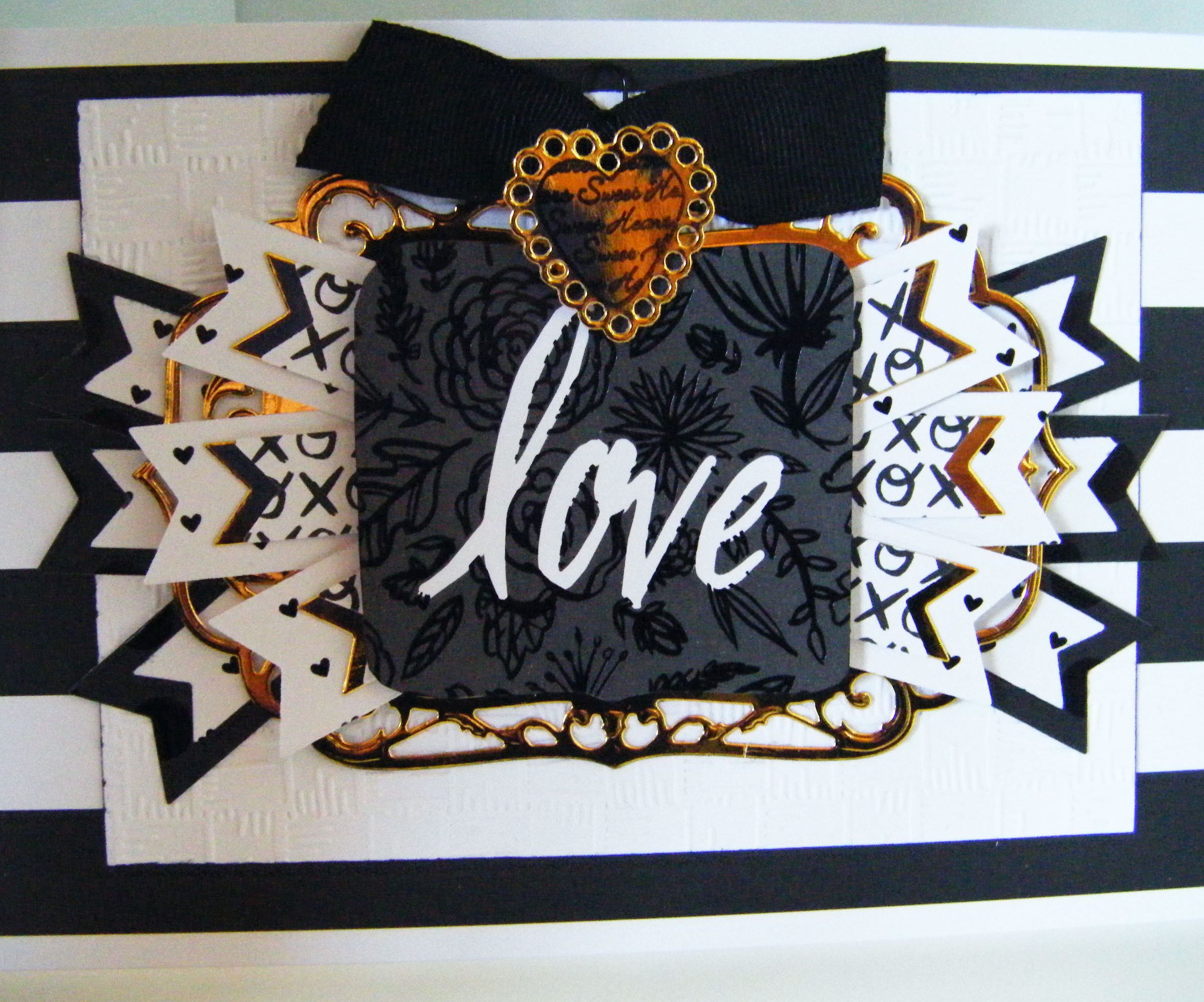 How to Make a  Elegant Gold & Jet Black Stack Card 