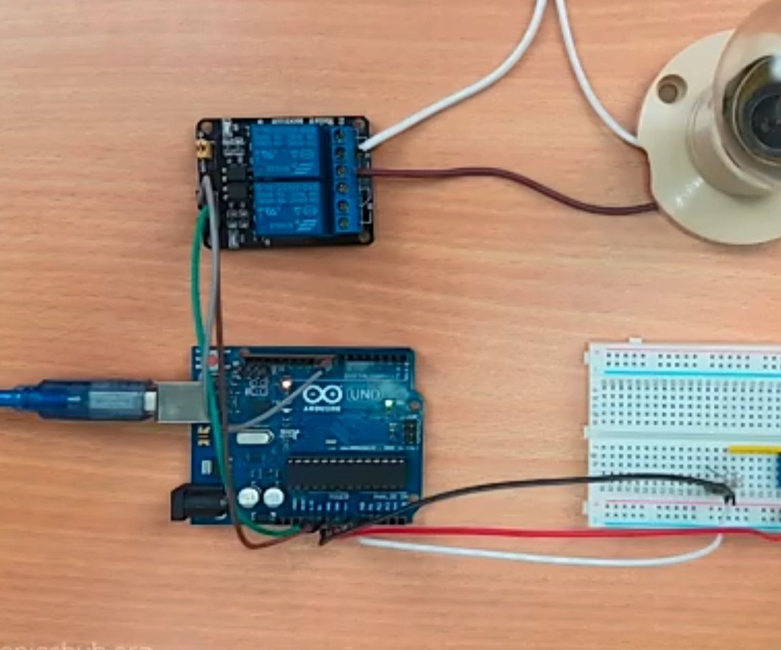 Arduino Based Automatic AC Bulb Triggered in Dark