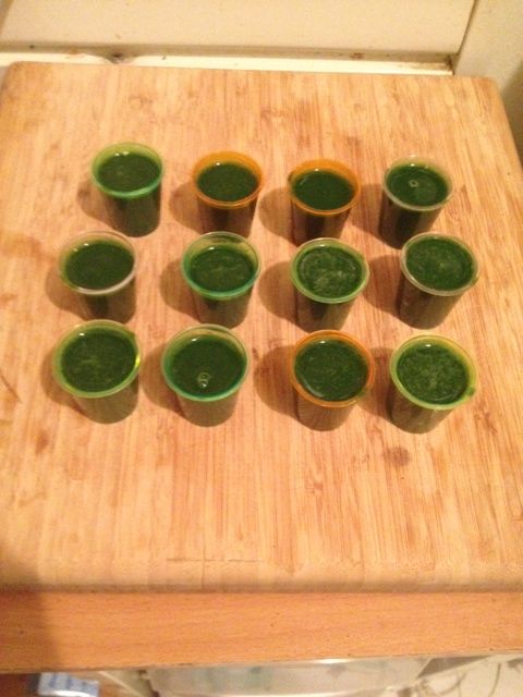 Popeye Shots (Spinach and Mussel Soup)