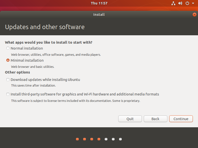 Creation of a "Ubuntu 18.04" VM