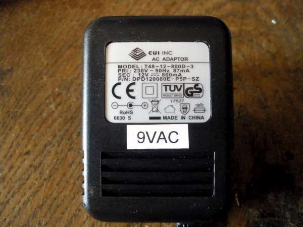9VAC Power Supply for X0xb0x