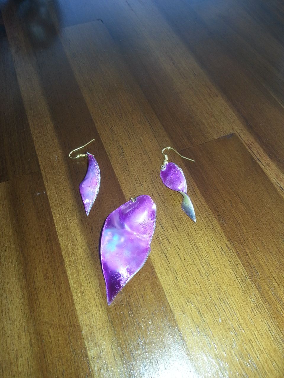 JoY's Rawcopiednature Charms Model Kira From Upcycled CDs and DVDs