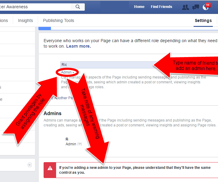 How to Grant Admin Privileges to a Custom Facebook Page