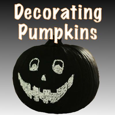 Decorating Pumpkins for Halloween