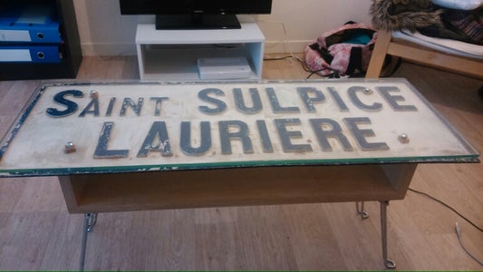 Cool French Road Sign Coffee Table