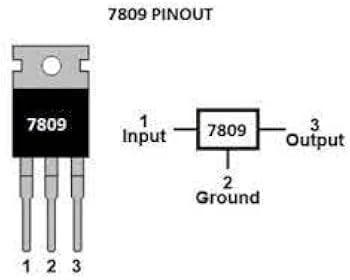 Connecting 7809 Positive Voltage Regulator