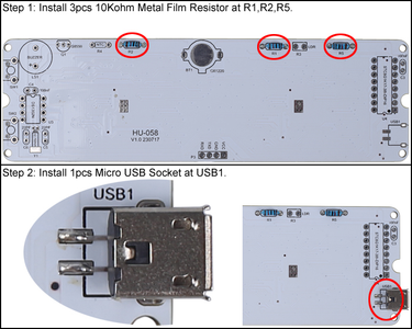 Install 3pcs 10Kohm Metal Film Resistor
