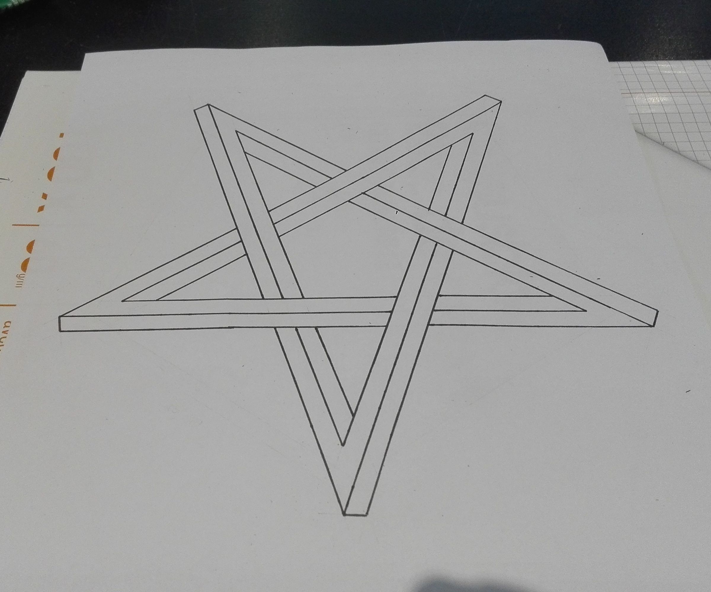 The Impossible Pentagram (optical Illusion)