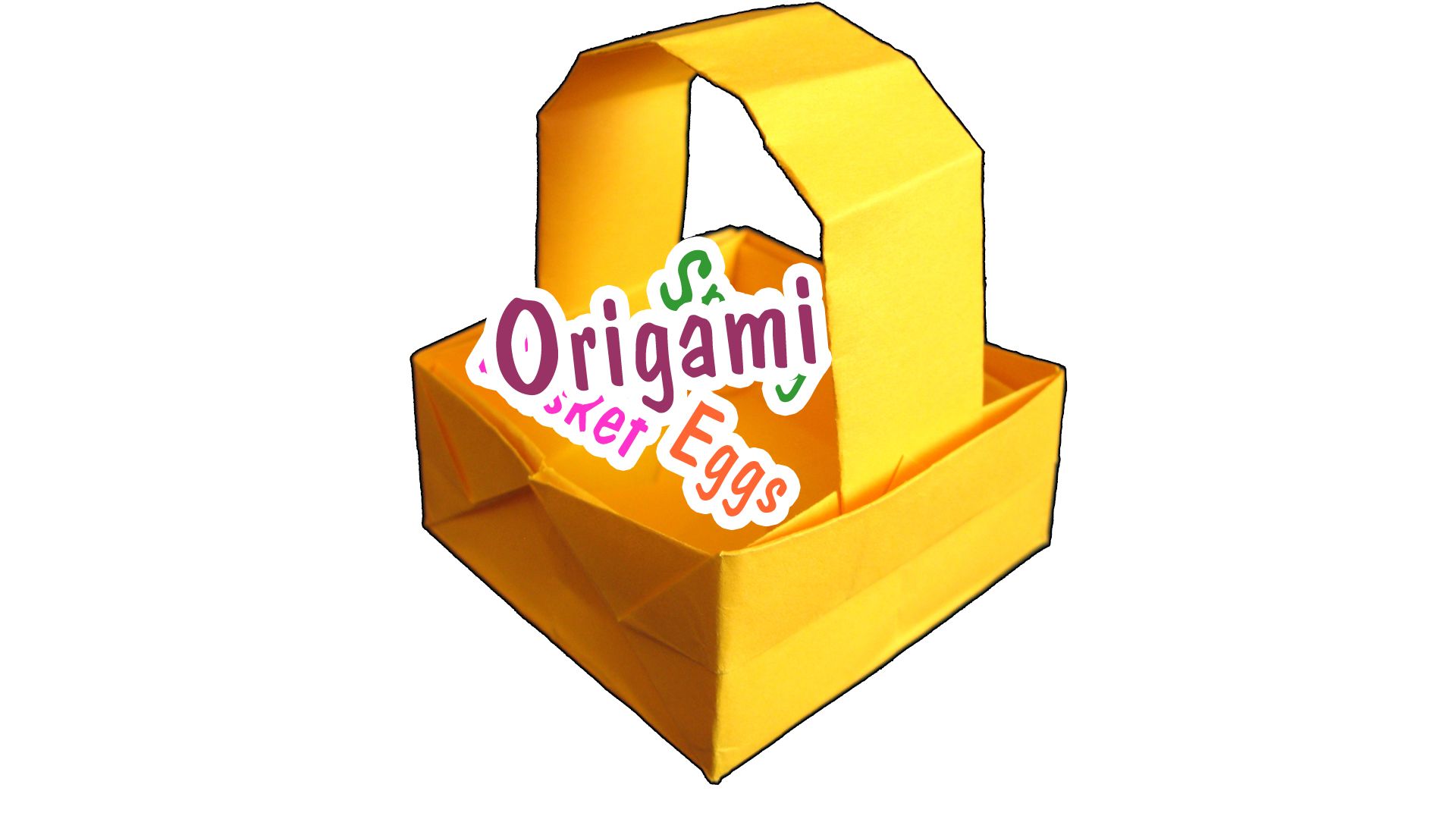 Origami Paper Easter Basket With Handle