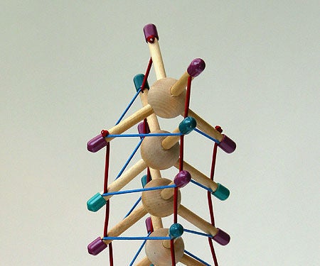 Tensegrity or Double 5R Parallel Robot, 5 Axis (DOF) Inexpensive, Tough, Motion Control