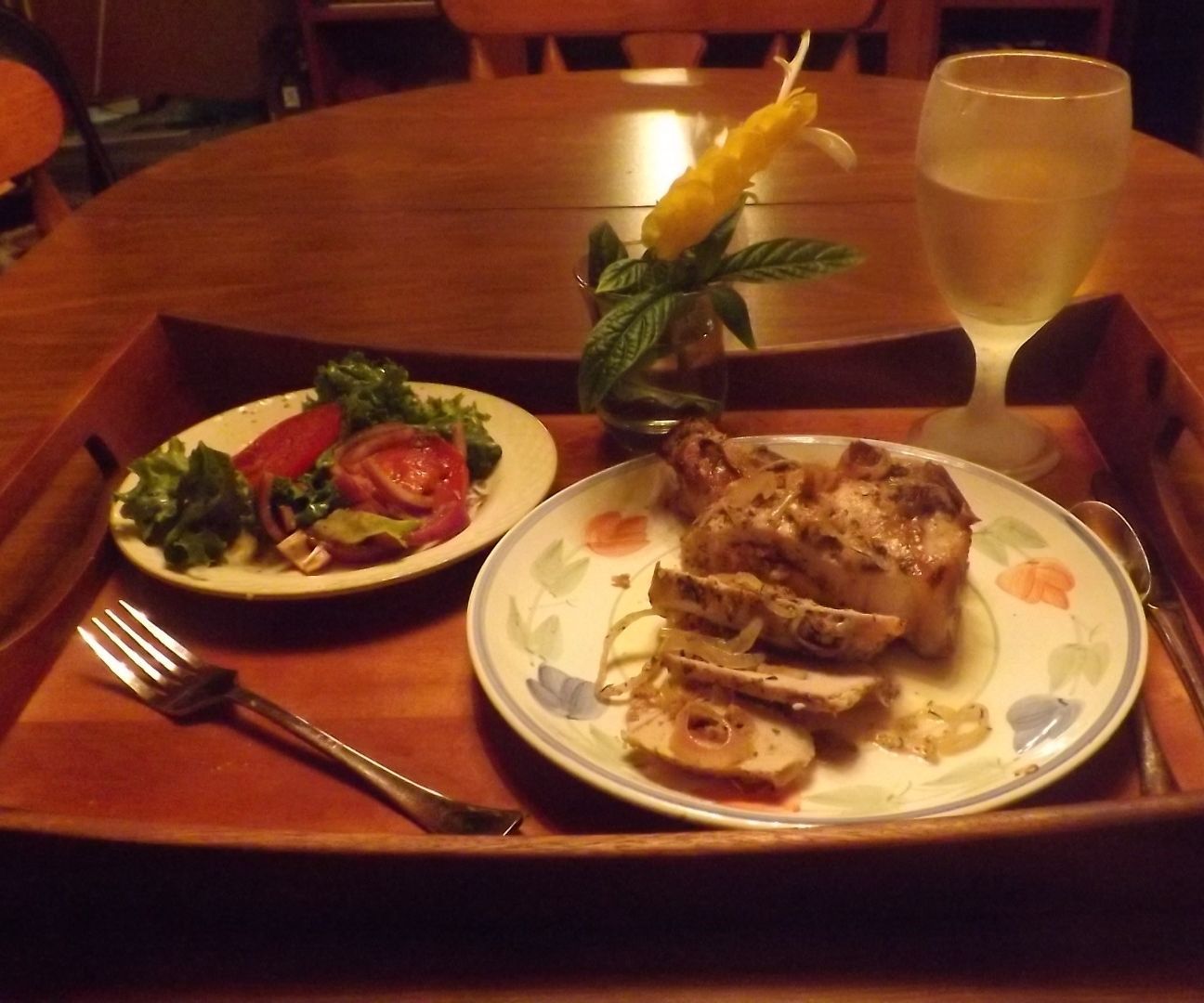 APPLE CRANBERRY DATE STUFFED PORK CHOPS