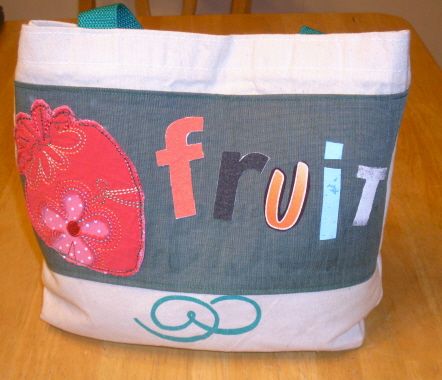 Upcycled Canvas Grocery Bag
