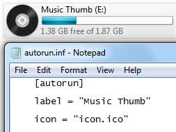 Rename and add an icon to your thumbdrive