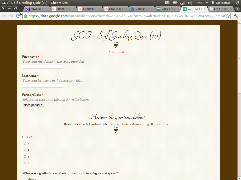 Self Grading Quiz With Google Docs 7 Steps With Pictures Self Grading Quiz With Google Docs 7 Steps With Pictures