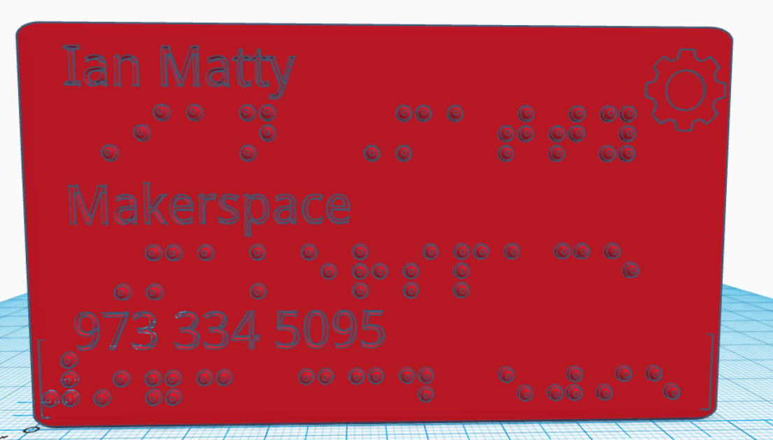 3d Printed Braille Business Card (Double Sided) 6 Steps (with