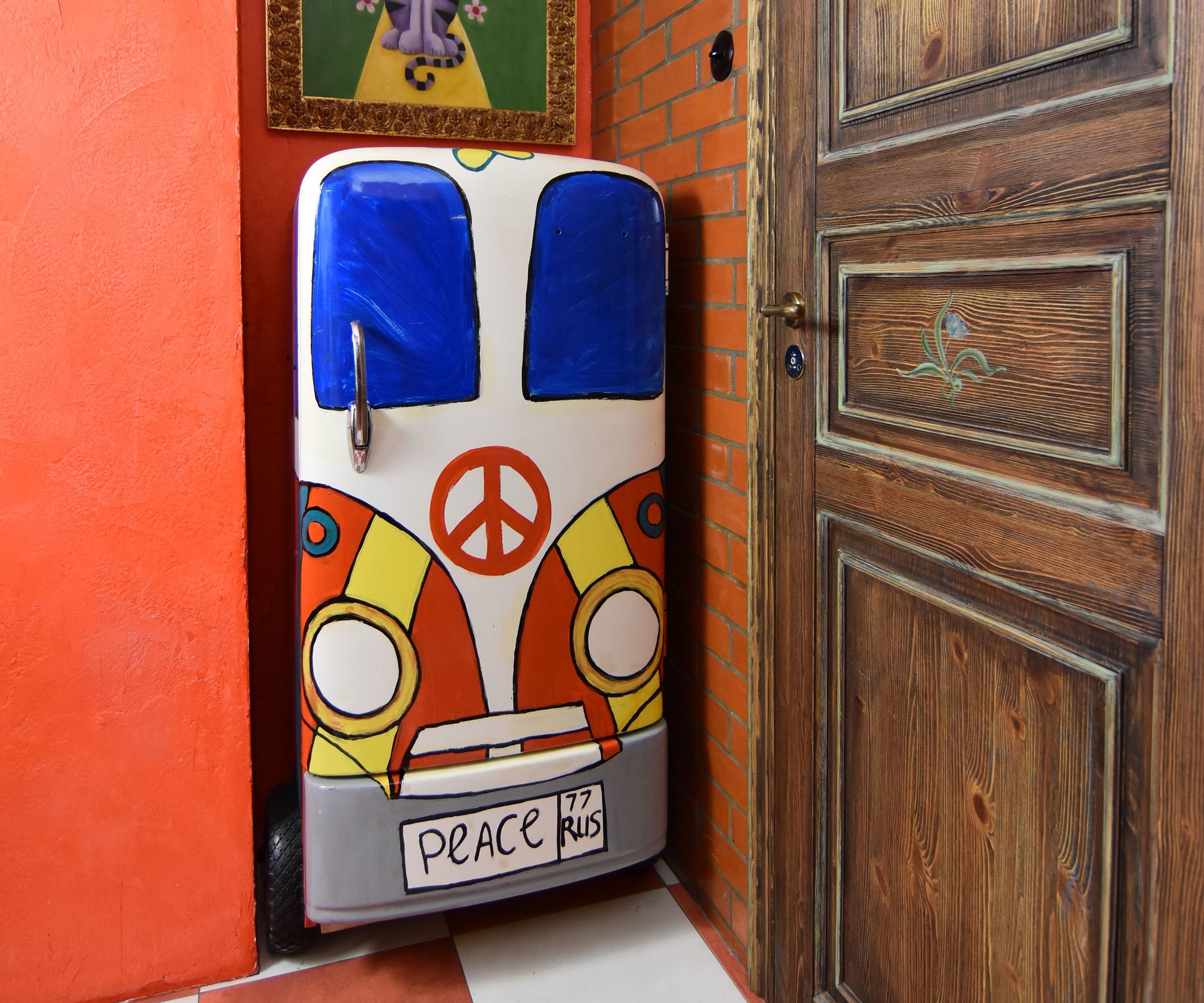 Camper-van Cabinet From Vintage Fridge