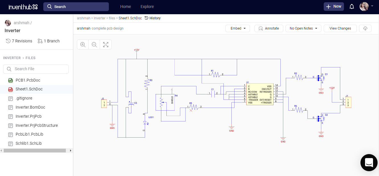 DC to AC Inverter Based on CD4047: PCB Design Board : 8 Steps