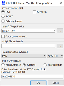 View NFC Tag Output Via SEGGER RTT Viewer