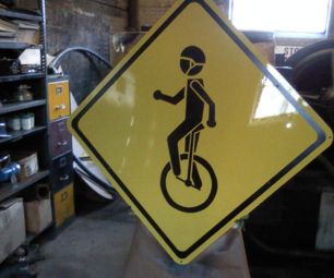 Unicycle Crossing Sign
