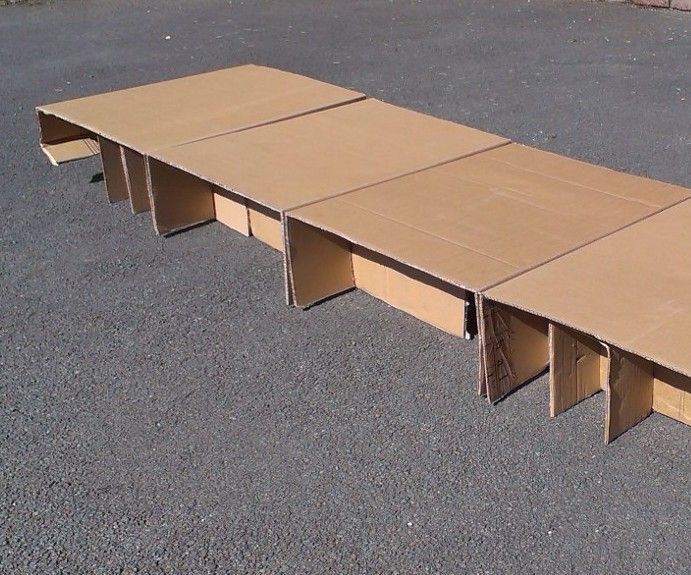 Card beds for homeless people