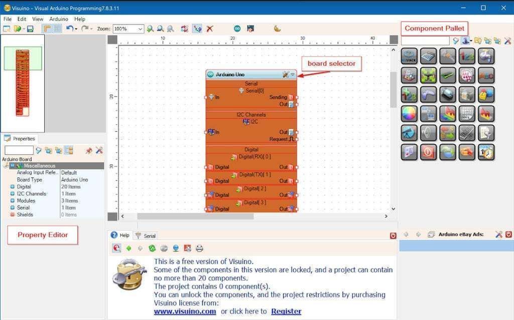 Start Visuino, and Select the Arduino UNO Board Type Start Visuino, and Select the Arduino UNO Board Type