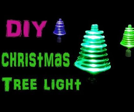 Make Rotating Christmas Tree Light Using LED's and Toy Motor