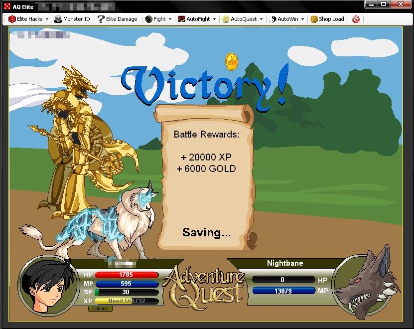 Guide to AQ (AdventureQuest) Hacking