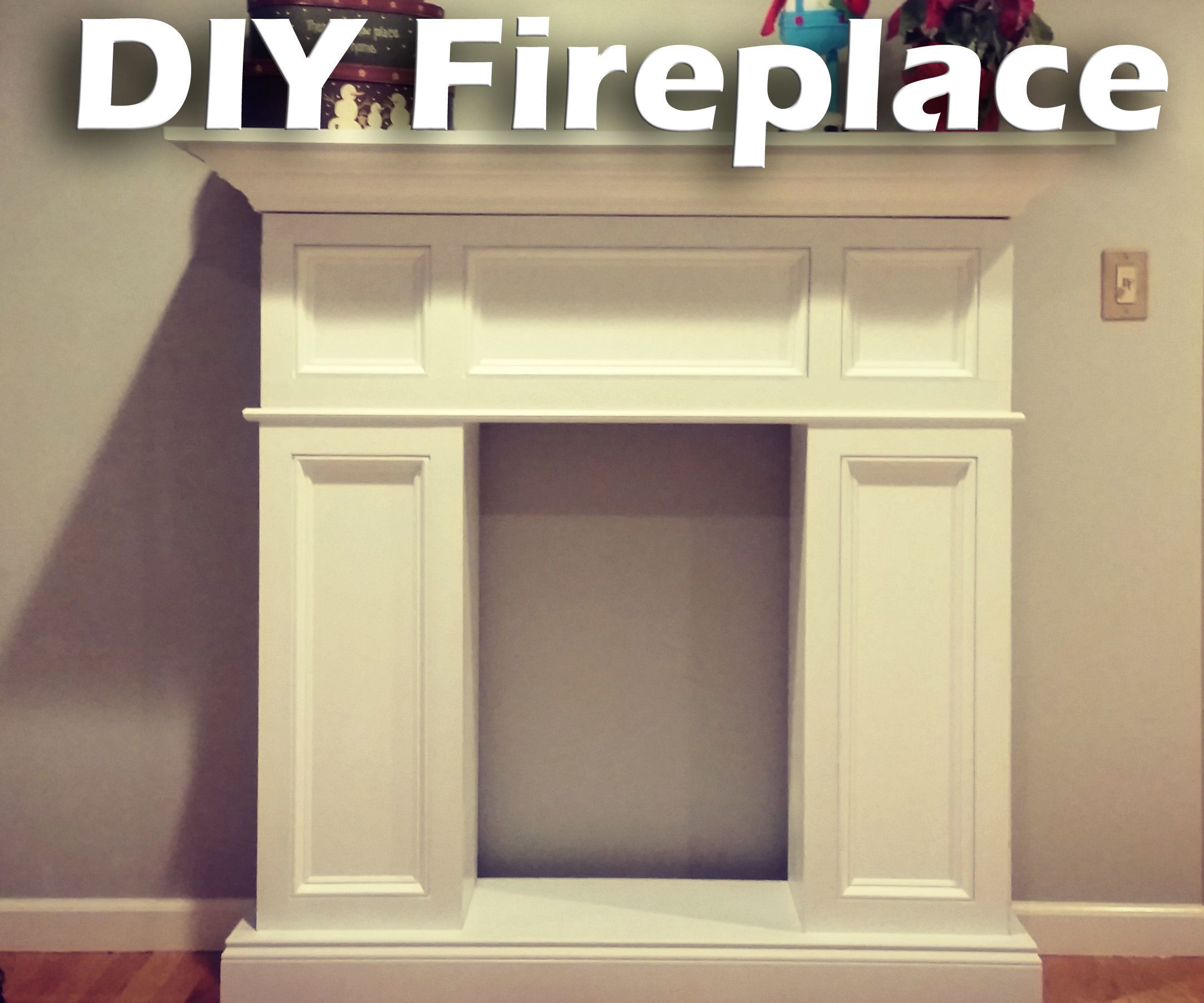 DIY Faux Fireplace With Hidden Storage