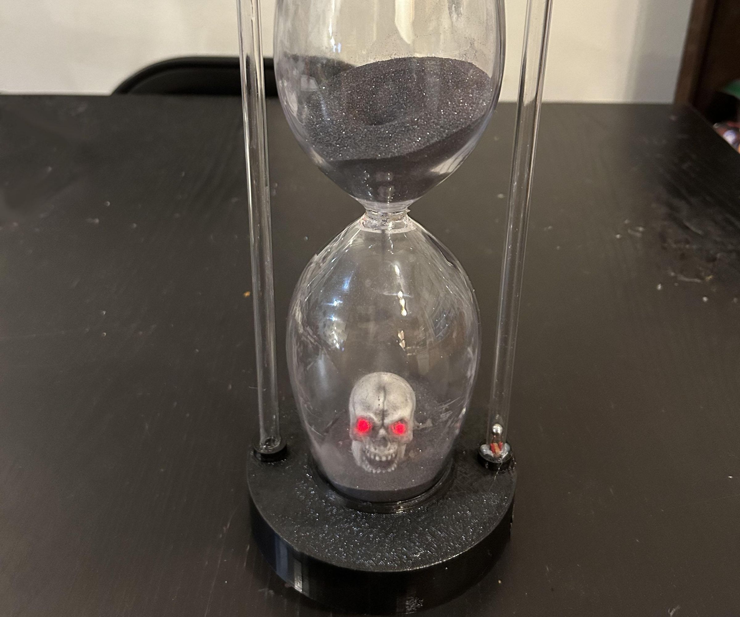Halloween Skull Hourglass With Tilt Switch