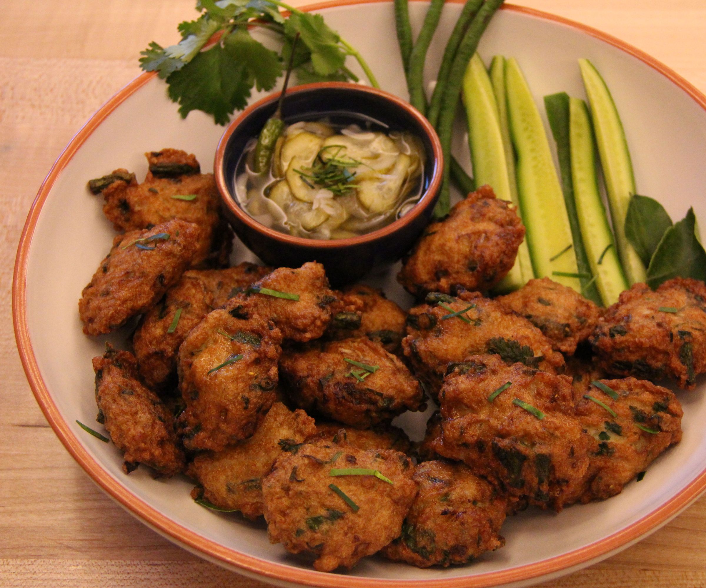  Tod Mon With Pickled Cucumber Sauce 
