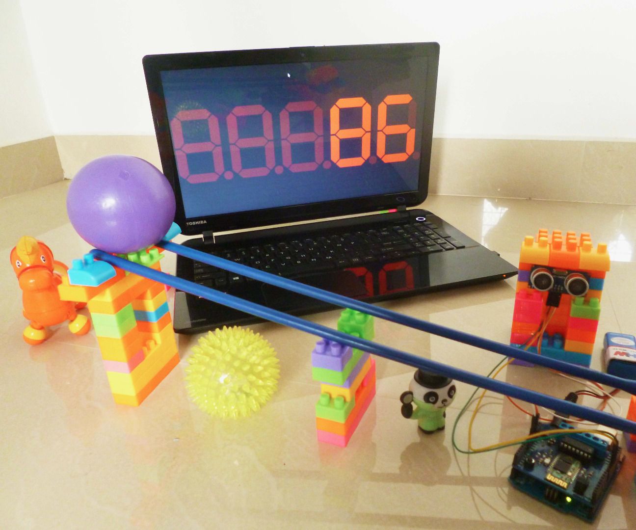 Fun Counter With Bluetooth and Ultrasonic Sensor