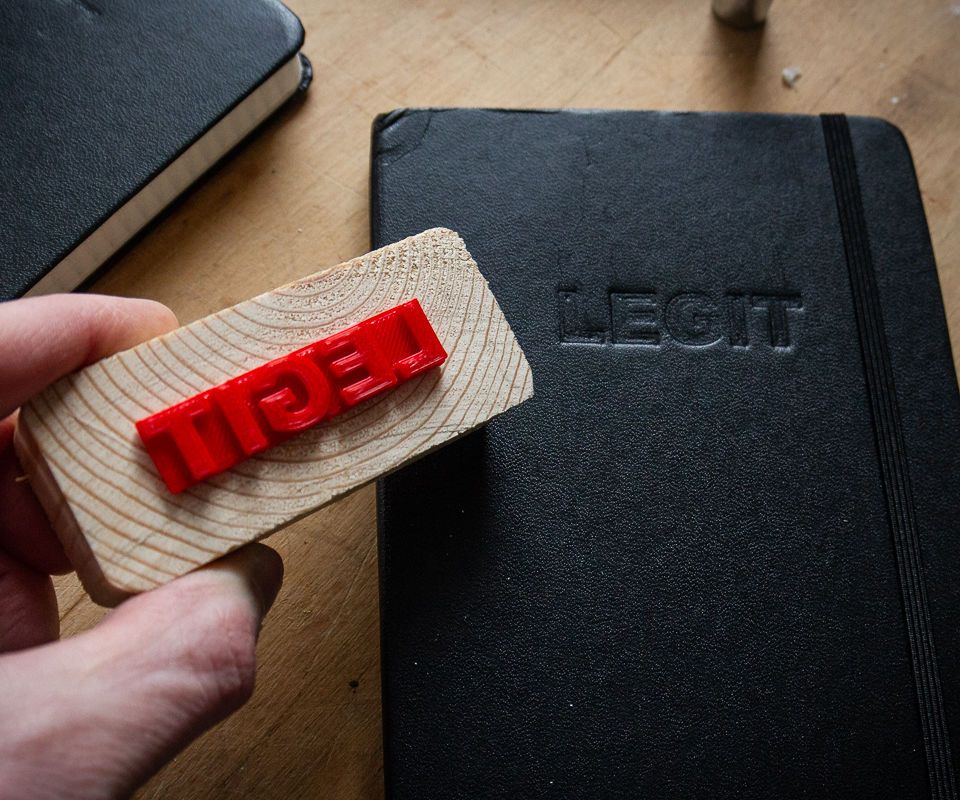 Custom Embossed Notebooks Using 3D Prints