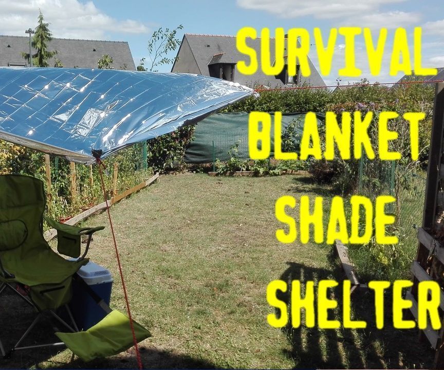 Survival Blanket Shade Shelter
