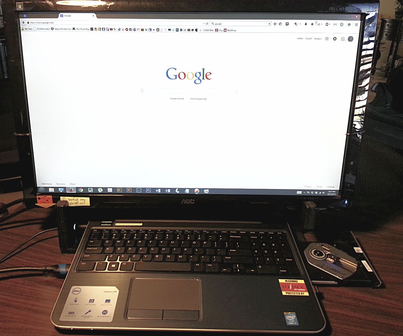 External Monitor Cradle for Laptop