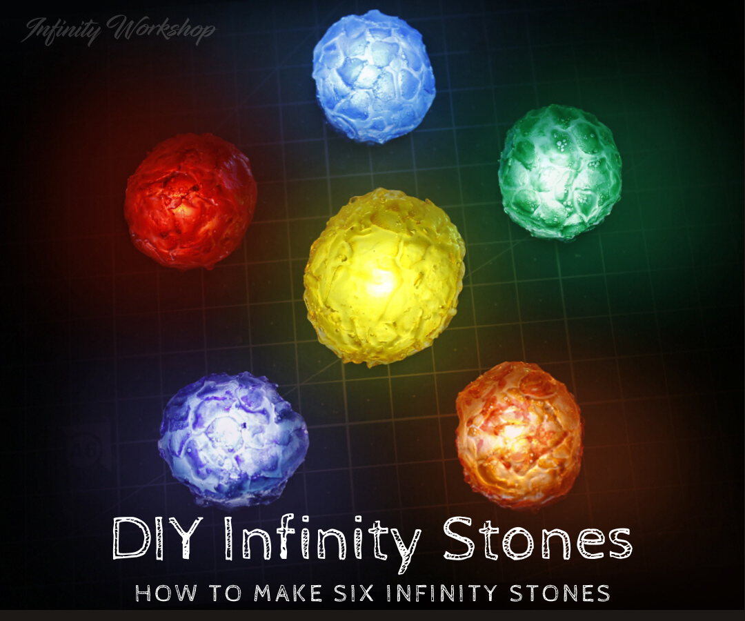 Easy Infinity Stones Made of Hot Glue